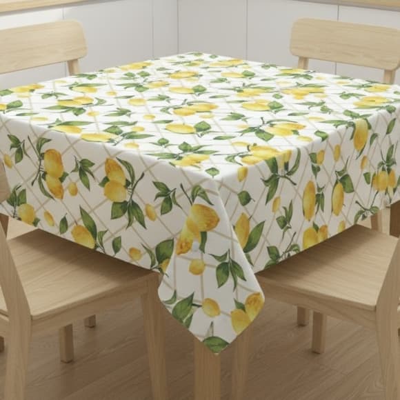 TOALHA DE MESA 2, 4, 6 e 8 CADEIRAS - LIMÃO E CHICARAS! OXFORD TOP DE LINHA!