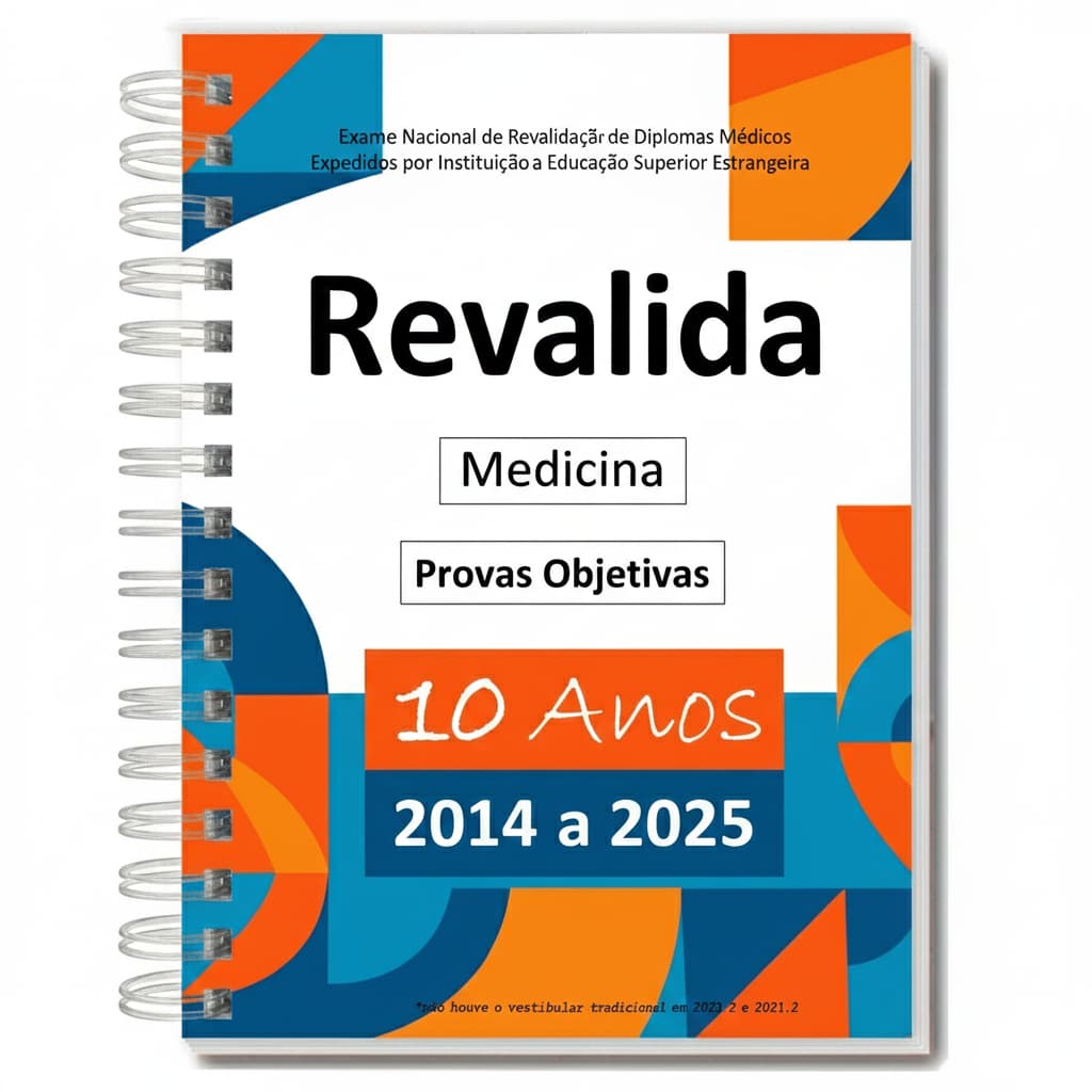 REVALIDA 2025 - Objetiva ou Discursiva - Medicina - Apostila de Provas + Gabarito/Respostas + Folha
