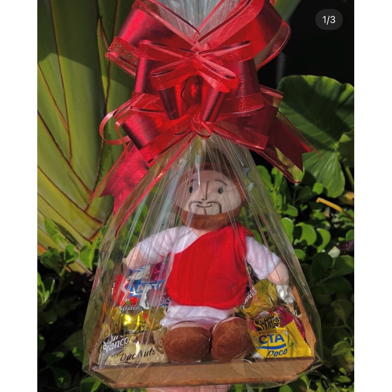 Pelúcia Jesus Cristo Imagem Boneco Figura Religiosa Brinquedo Criança