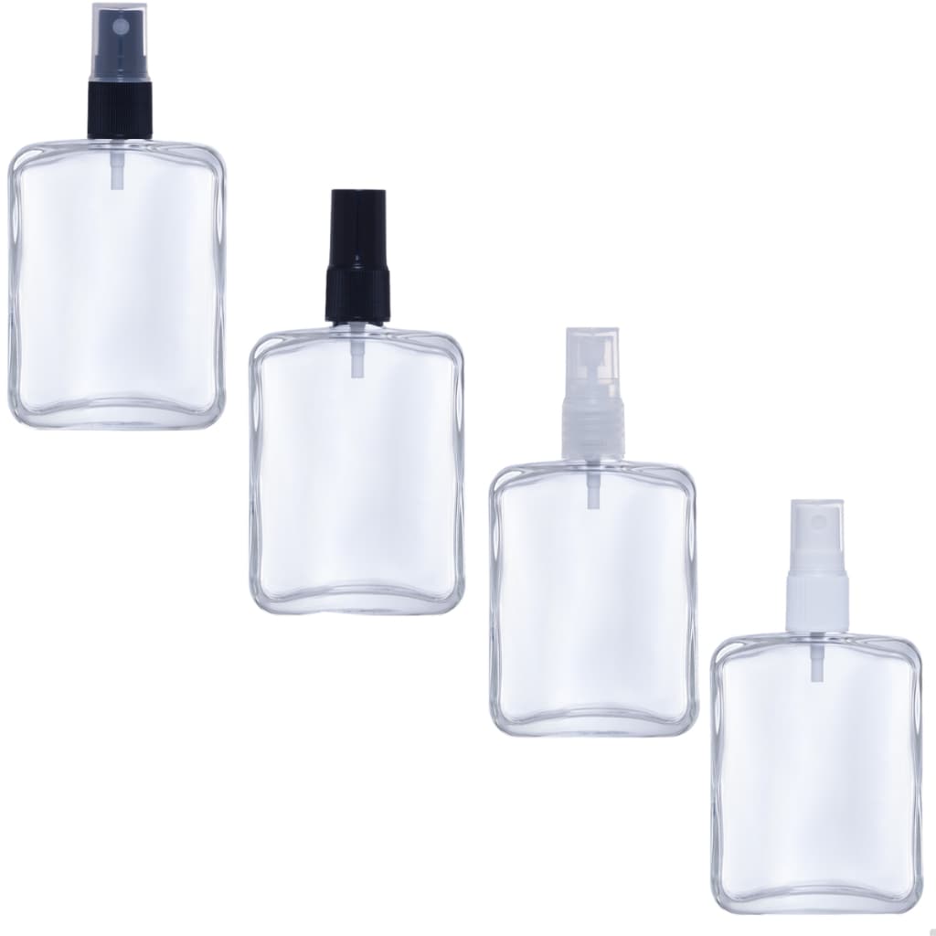Kit Frasco de Perfume Prisma 100ml Premium Válvula Spray Plástico Modelo Profissional Refilável