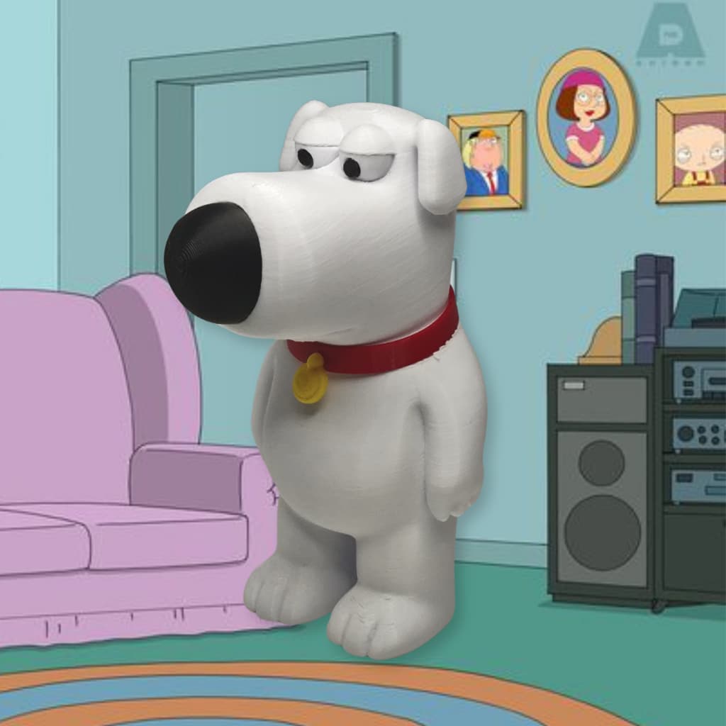 Estátua Brian Family Guy | Figura Decorativa Cartoon | Impressão 3D | 13 cm