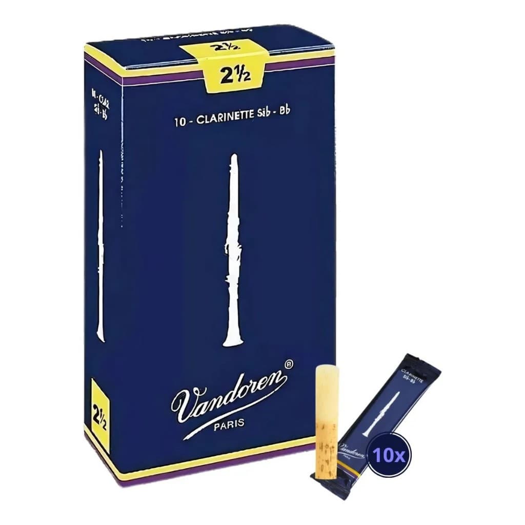 Palheta Vandoren 2,5 Clarinete Si B 10 Unidades