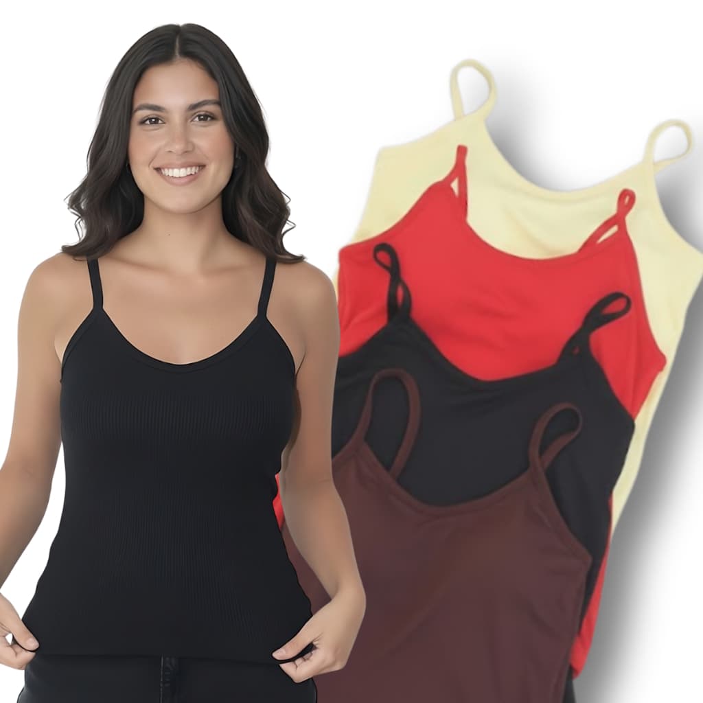Kit 3 Regatas com Bojo Feminina Básica Ribana Lisa Conforto Verão Estilosa ENVIO IMEDIATO