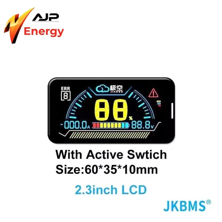 Jkbms inteligente display LCD 2.3 Polegada inteligente bms  indicador de nível da bateria