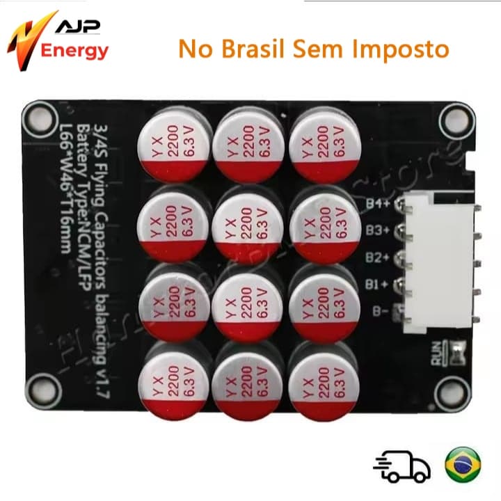 Balanceador Equalization Ativo 4s 12v 1A a 6A Bateria Liito3.2v