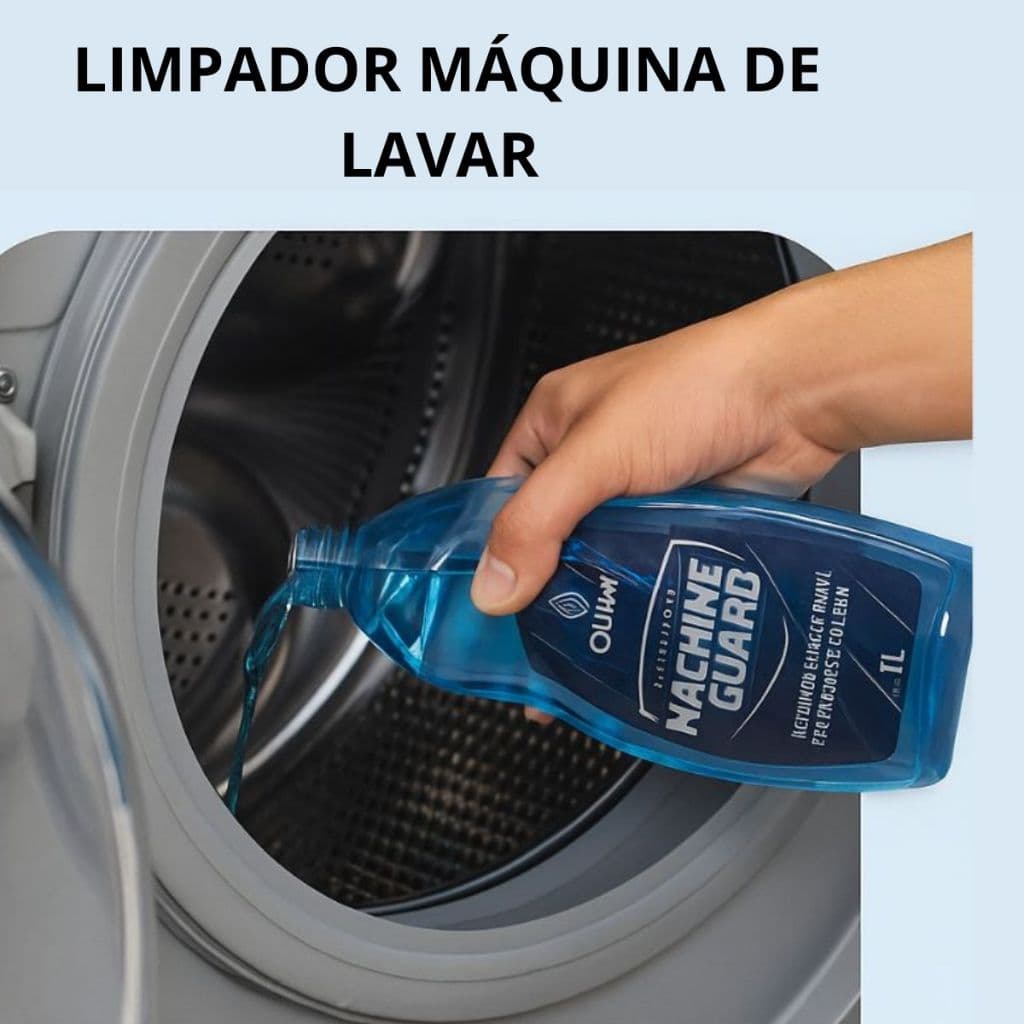 Limpa Maquina de Lavar Roupas 1L Elimina Residuous Cheiro Ruim Impurezas Higienização de Maquina
