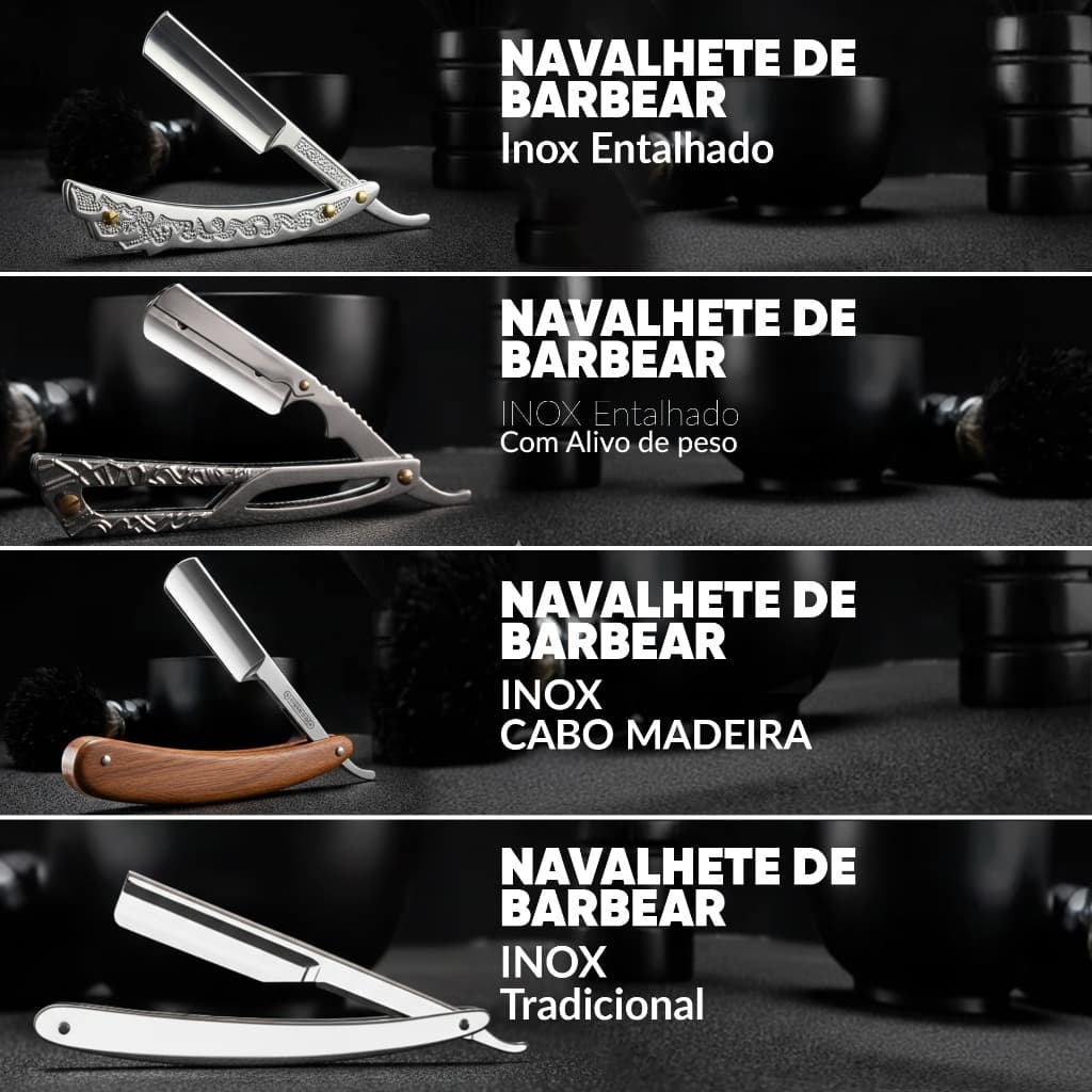 Navalhete Barbeiro Power Prime Super Barba Suporte De Navalha De Barbear