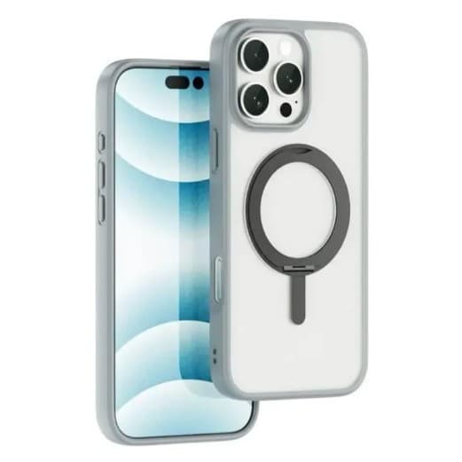 Capa Armor Ultra Com Suporte Para Iphone 16 Pro Max Magsafe Cinza
