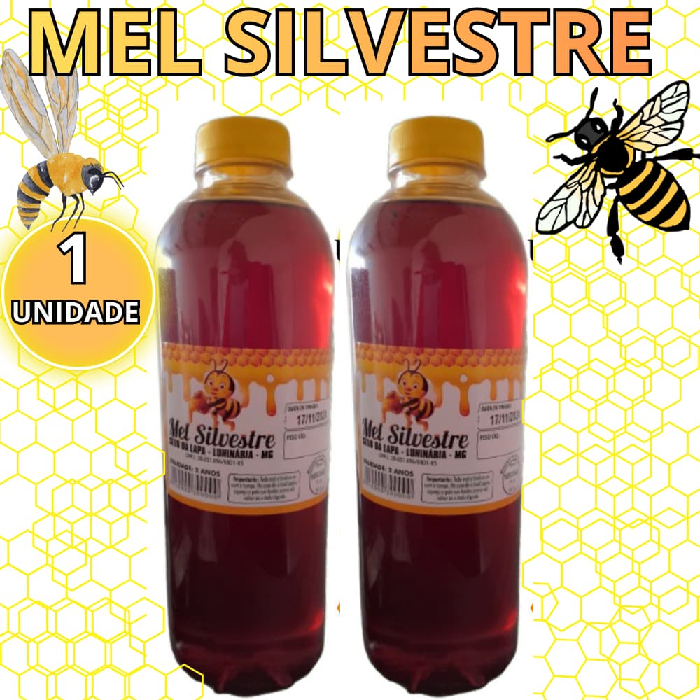 PROMOÇÃO RELÂMPAGO  Mel Garrafa Abelha Silvestre 1,3kg