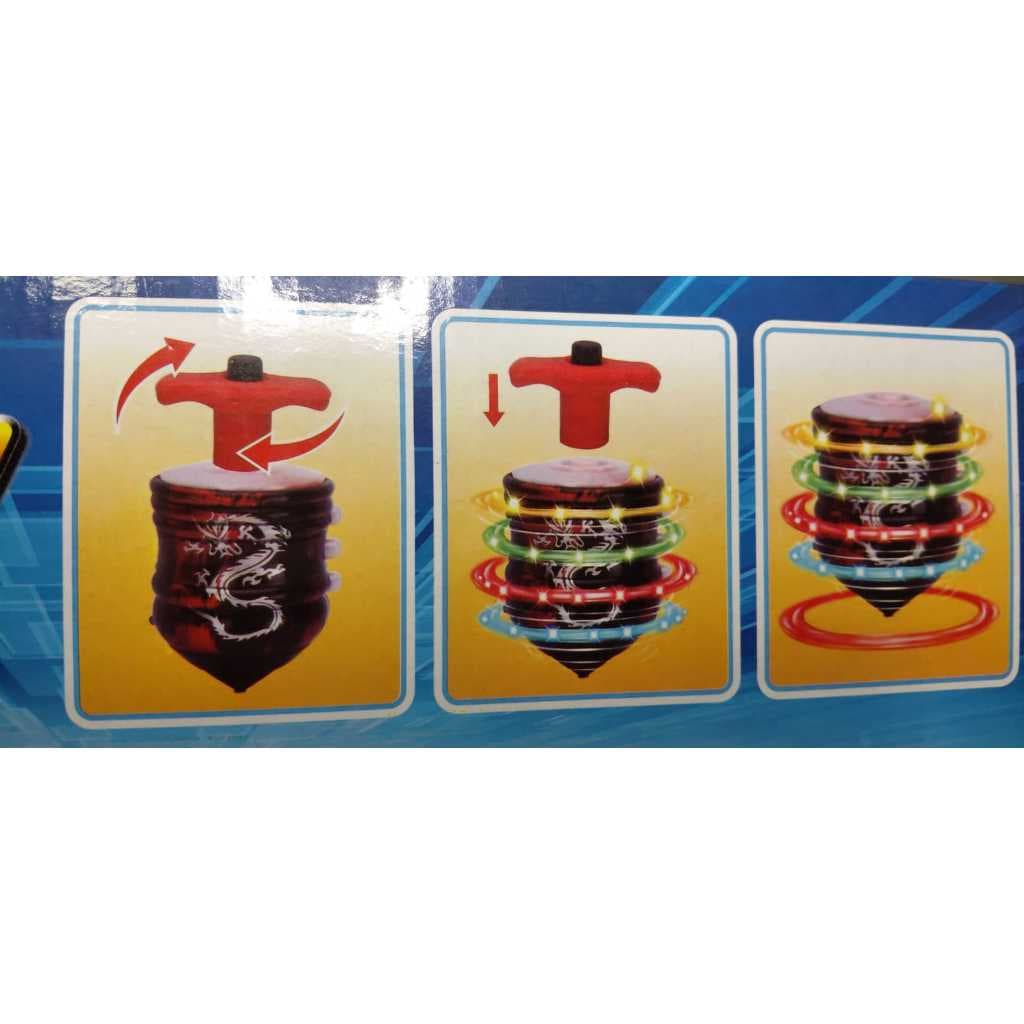 Brinquedo Pião luminoso -Pião com lançador automático brinquedo divertido