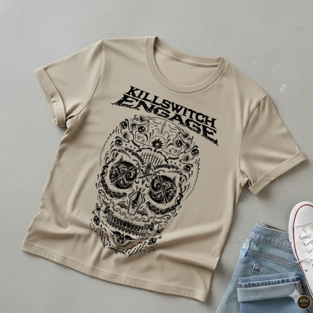 Camiseta Camisa Killswitch Blusa Bege unissex T-shirt 100% Algodão Envio Imediato