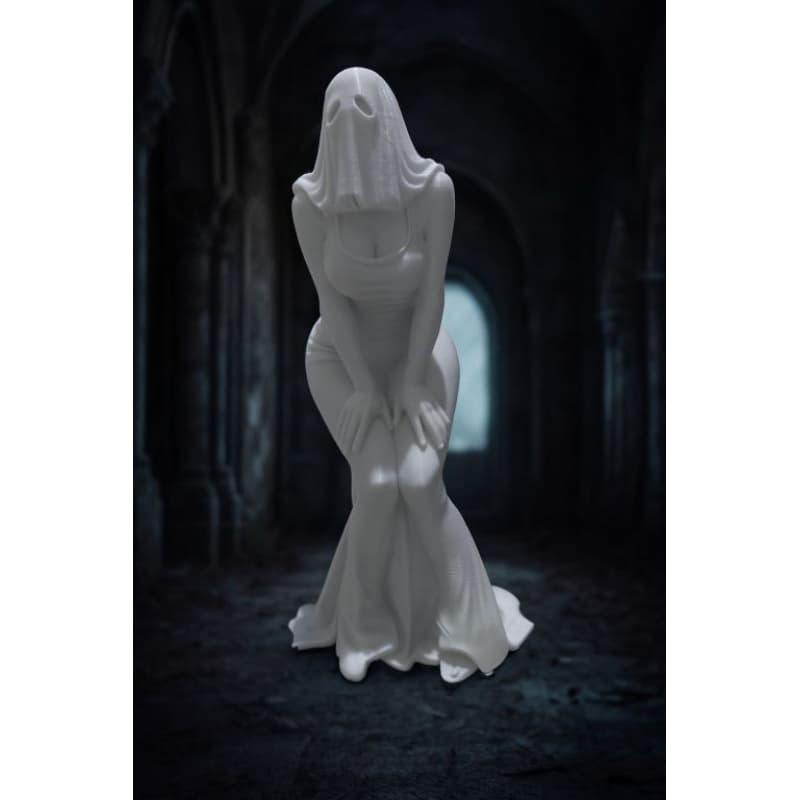 Escultura Decorativa Feminina Fantasmagórica - Peça Única e Misteriosa!