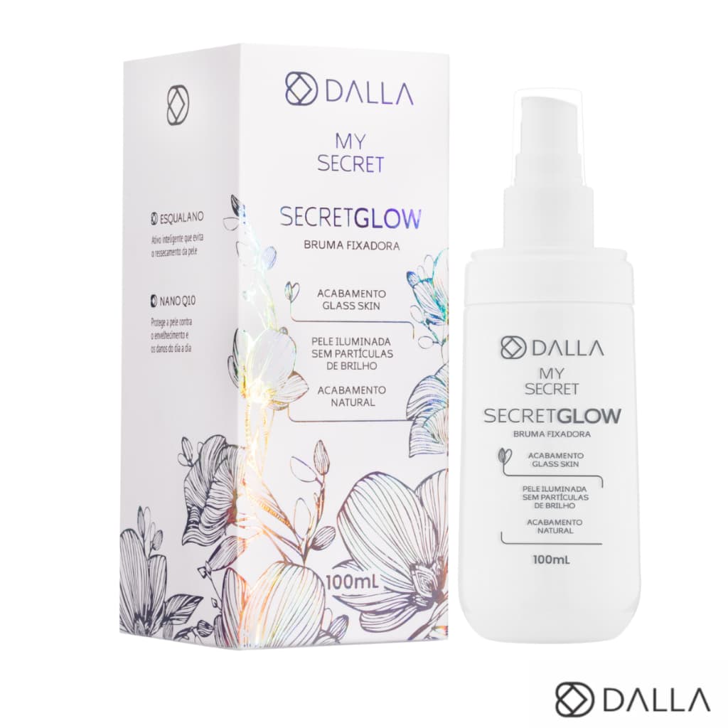 Bruma Fixadora Efeito Glass Skin Secret Glow - Dalla