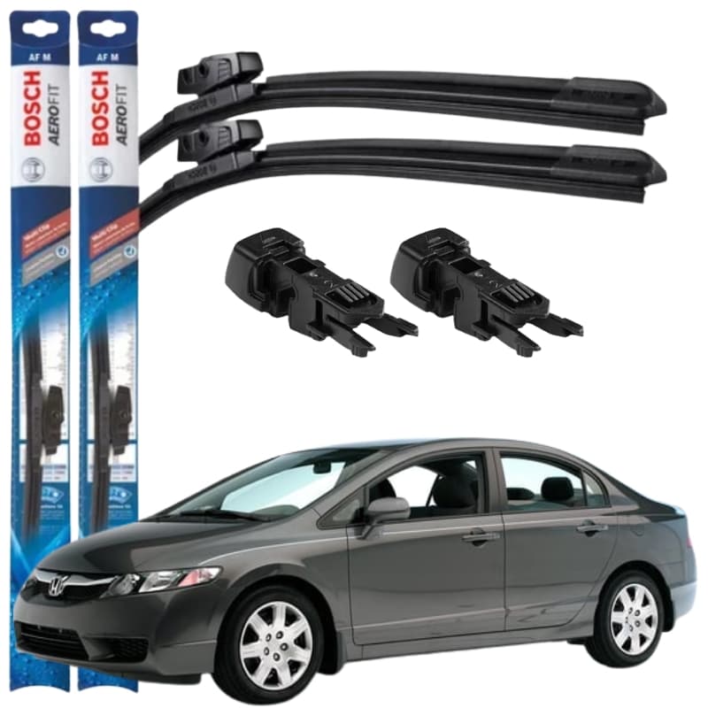 Par de Palheta New Civic 2007 2008 2009 2010 2011 Limpador Para Brisa Dianteiro Bosch