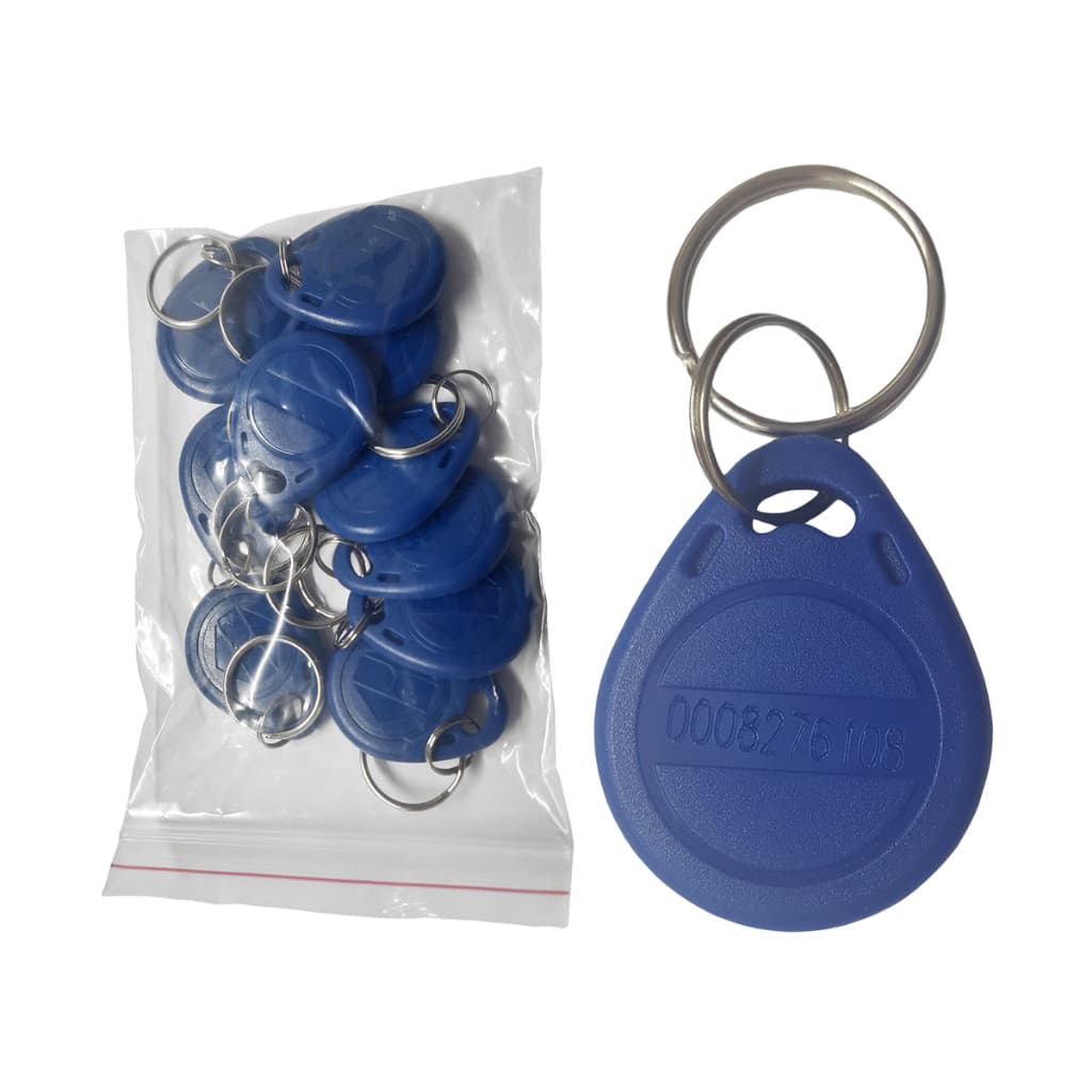 CHAVEIROS TAG CONVENCIONAL RFID 125KHz • COM CÓDIGO - 34 X 26 X 4 MM - PACOTE DE 10 UNIDADES