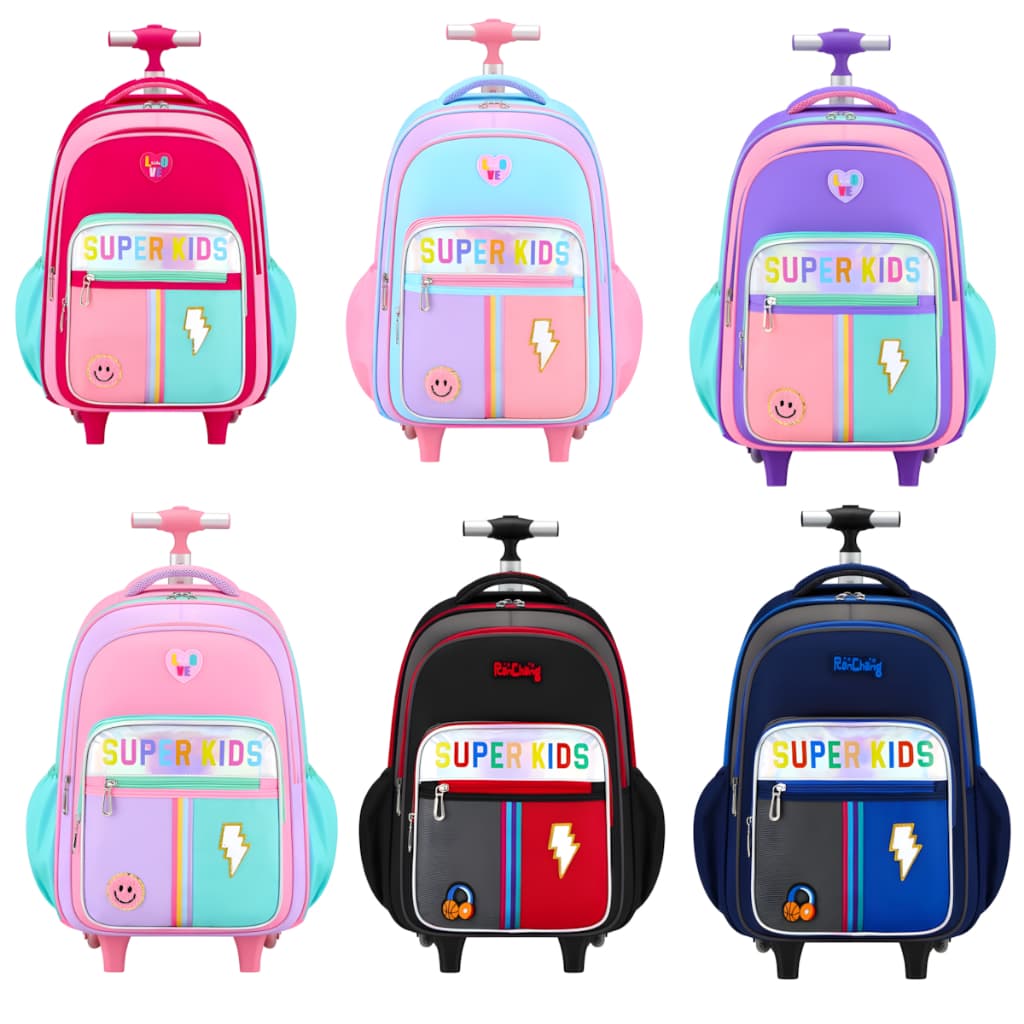Mochila Infantil Escolar Juvenil Meninas Meninos Rodinha Duplas Reforçada Alta Qualidade