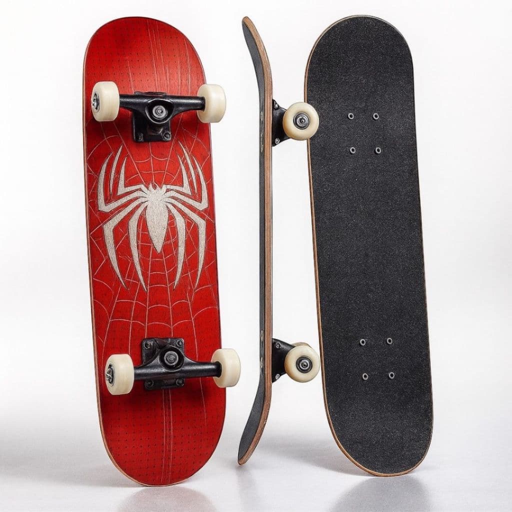 Skate Infantil Homem Aranha Spider man completo montado aguenta 70kg