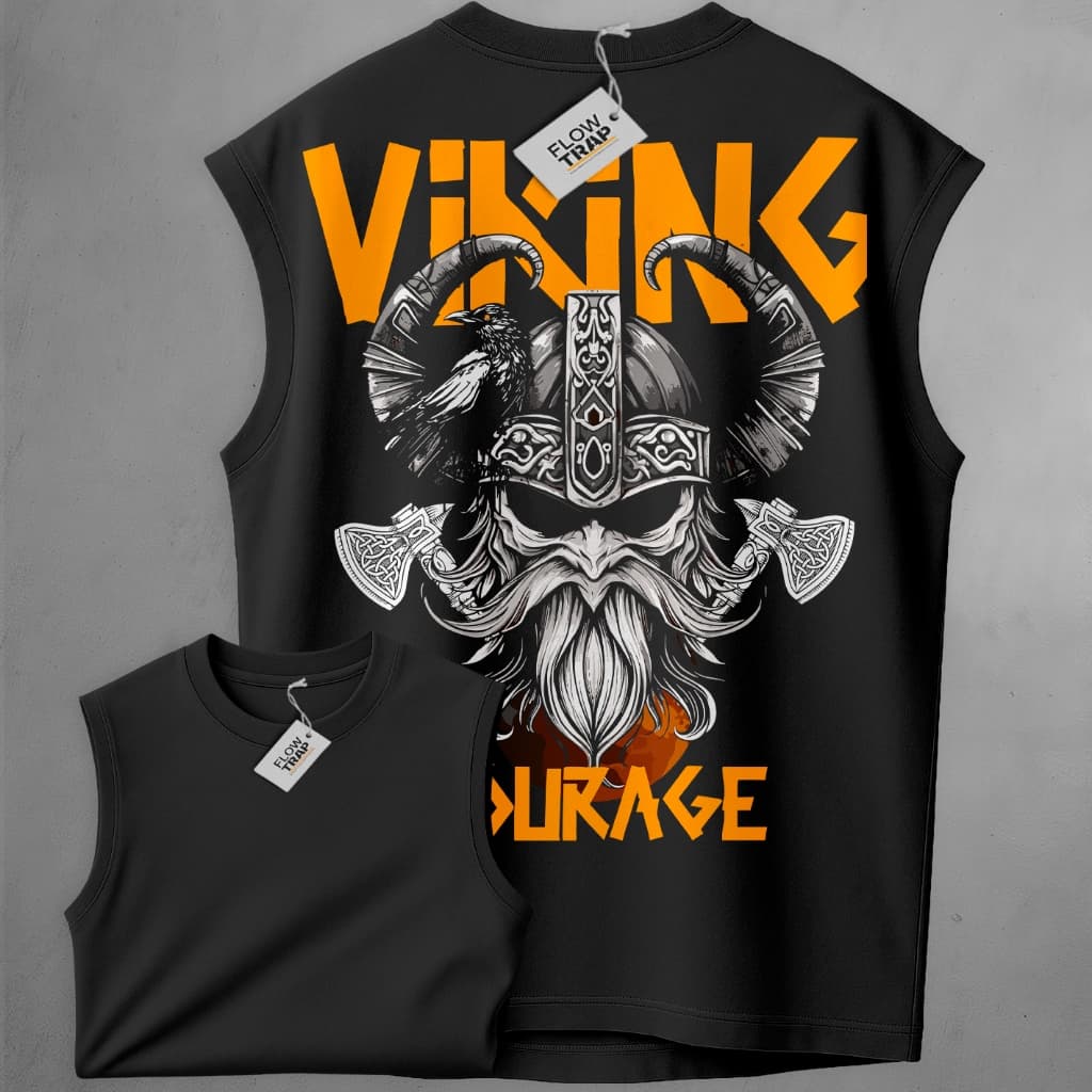 Regata Oversized Viking Courage Treino Academia StreetWear Casual Maromba Camiseta