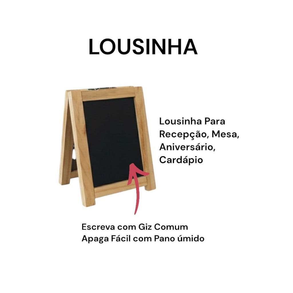 Mini Lousa Lousinha Para Recepção, Mesa Decoração, Bar, Cardápio