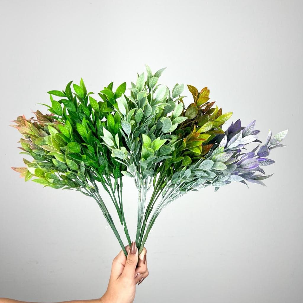 Plantas Matinho de folha Artificial Floral Folhagem Cores Diversas Decoração planta verde - DZ801617