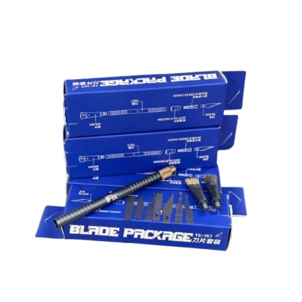 Bisturi Estilete de Precisão Removedor 6 lâminas Black Package