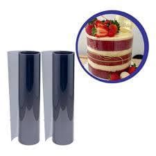 Rolo tira rolinho pet transparente 15x100cm porto formas para doces e bolo