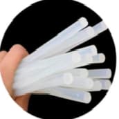 Bastão Cola Quente Refil  pacote de 1kg  Fino  7mm X 30cm aproximadamente 82 bastões