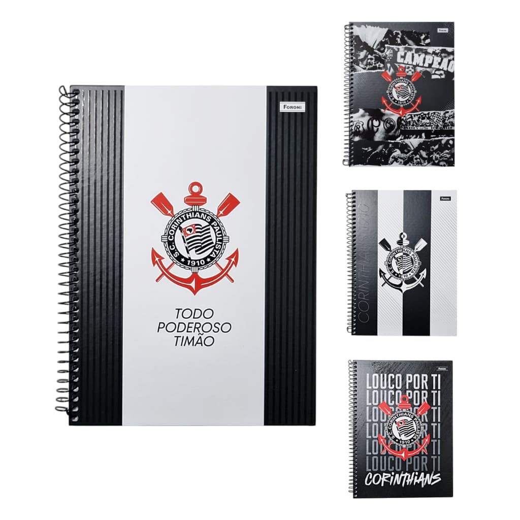 Caderno Corinthians Ofc Universitário 1mat Espiral 460167