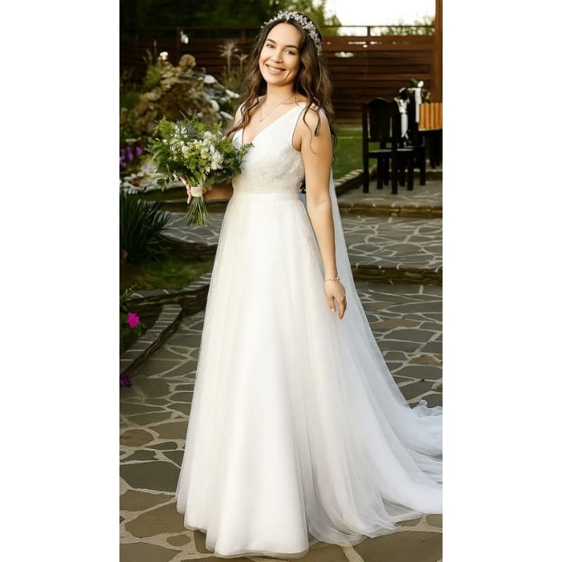Vestido Noiva longo rendado bordado *Pronta entrega*
