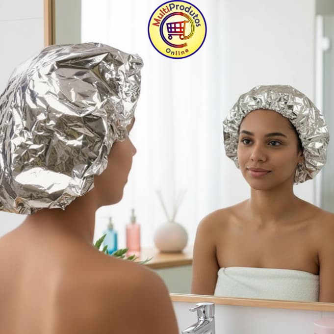 Touca Térmica Metalizada para Hidratação Premium - Kit com 1 ou 4 ou 10 Unidades