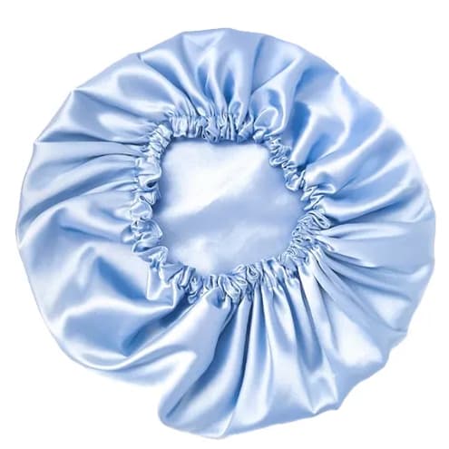 Touca de Cetim Azul Bebê Antifrizz -Proteção Capilar - para Dormir