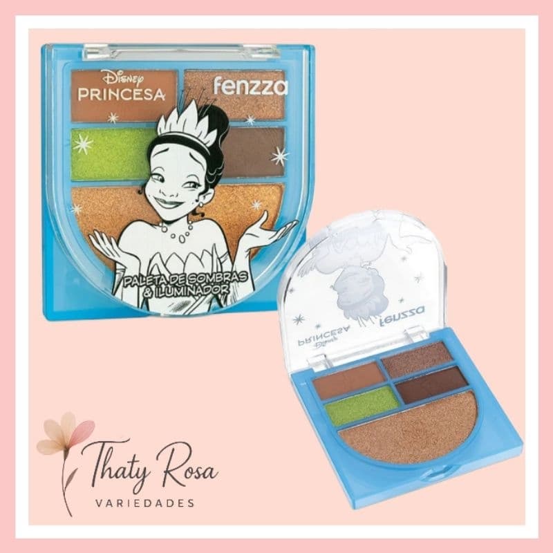 PALETA DE SOMBRAS E ILUMINADOR PRINCESAS - FENZZA