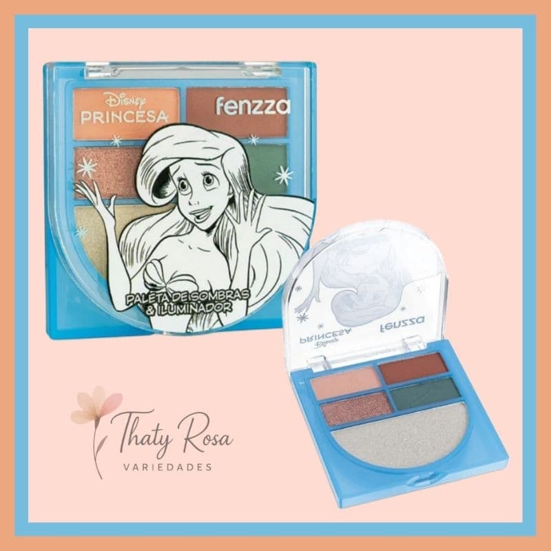 PALETA DE SOMBRAS E ILUMINADOR PRINCESAS - FENZZA