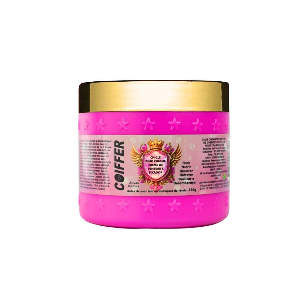 Chicle Pink Chique Creme de Pentear e Fixador Coiffer 350g