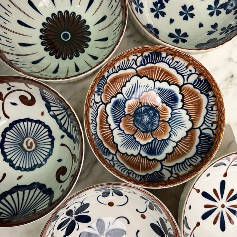 Bowl Ceramica 270 ml Pote Tijela Petisqueira Cumbuca Estampada Bowls