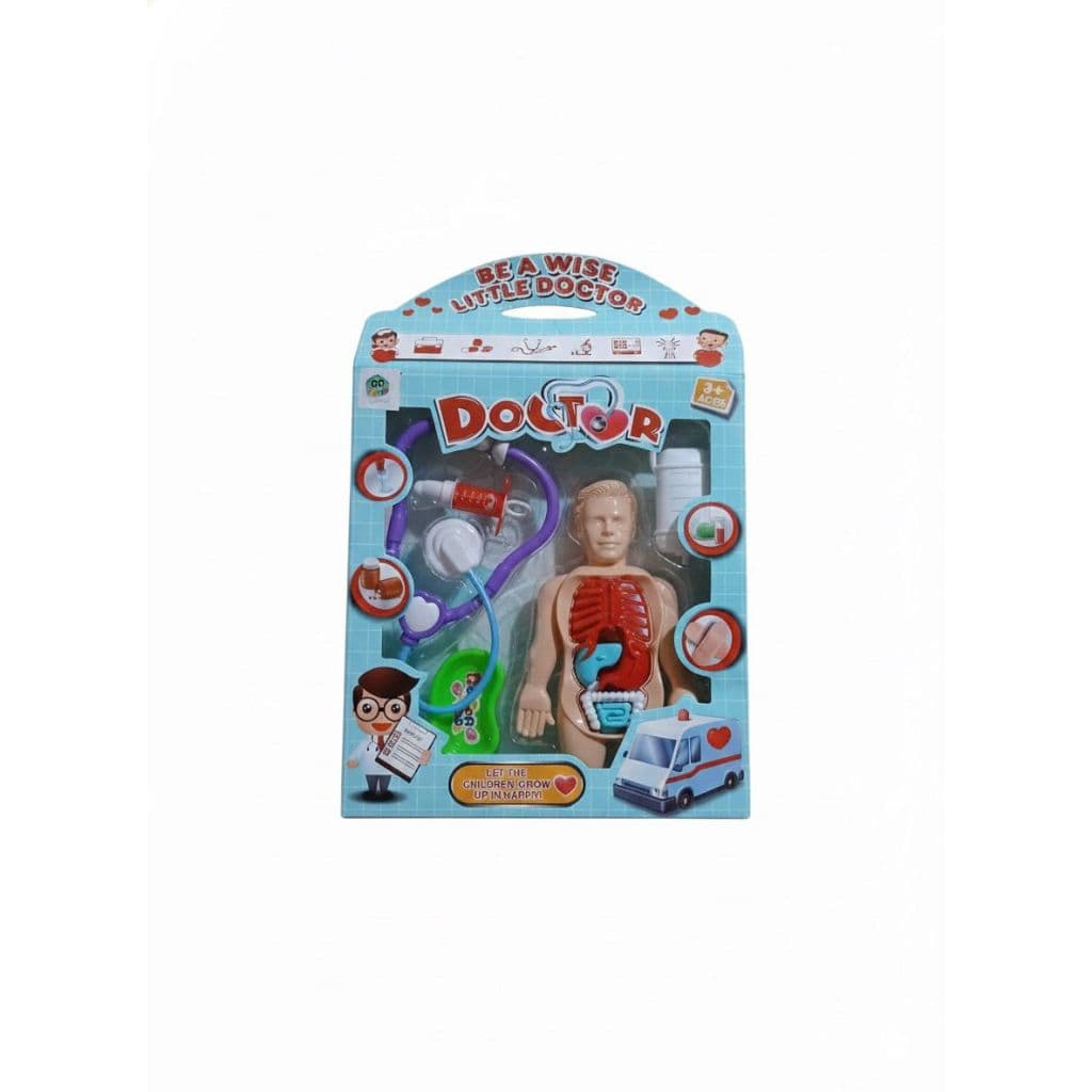 Brinquedo Kit Médico Infantil 14 Peças + Corpo Humano –