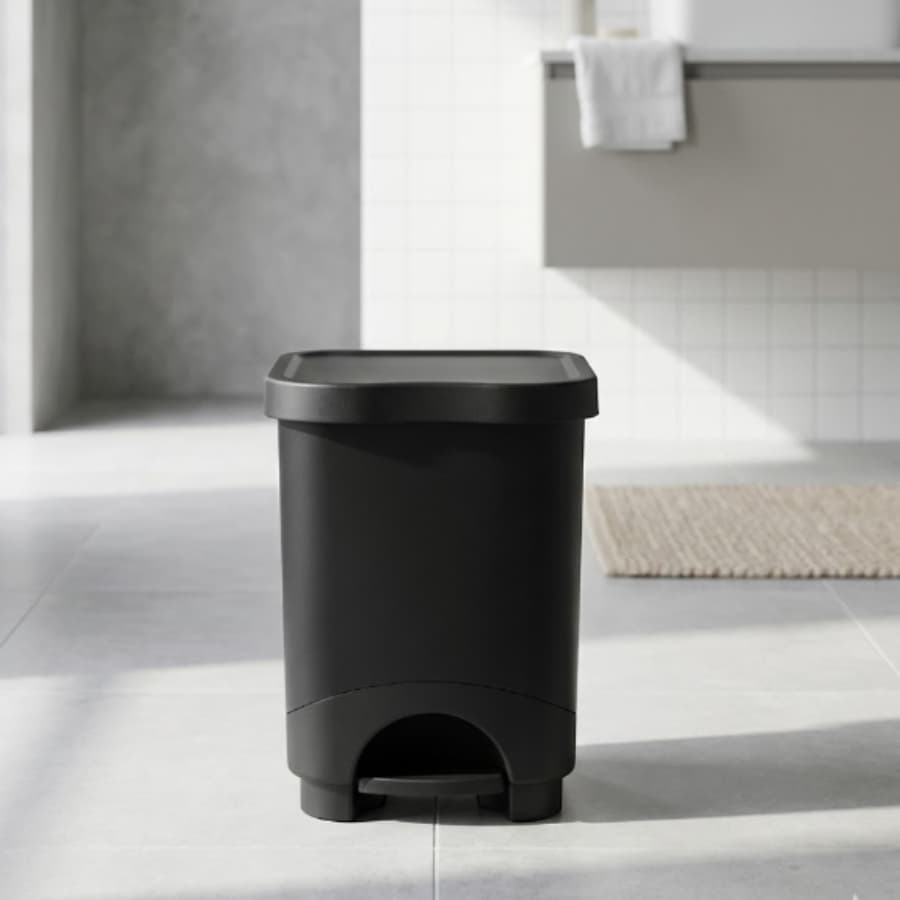 Lixeira Retangular com Pedal 24/8 Litros - Cesto Removível