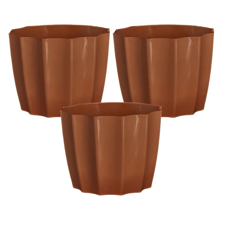 Kit 3 Vasos Cachepô Pequeno Moderno Decorativo para Flores e Plantas Casa Sala Estilo romano