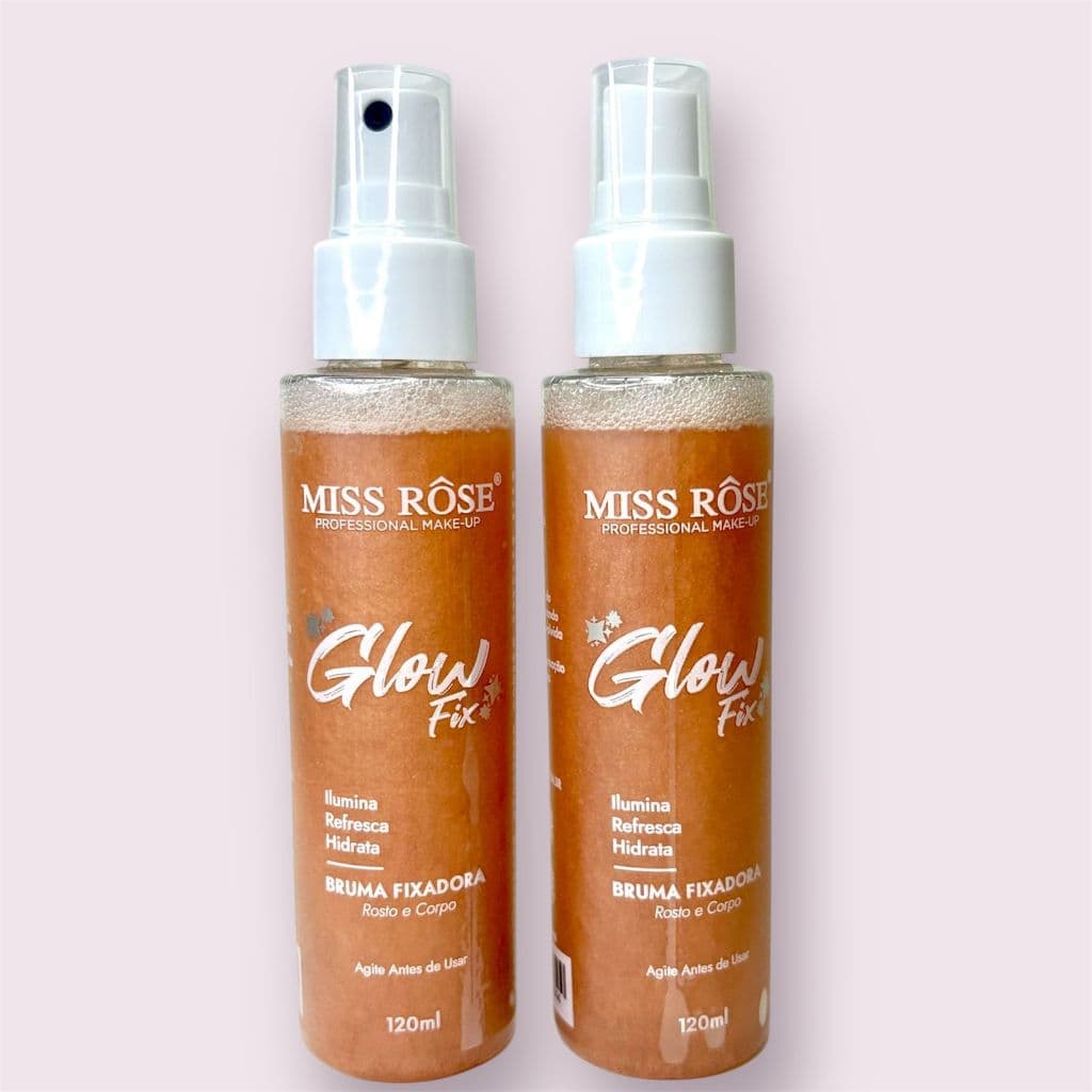 Bruma Fixadora Iluminadora Glow fix rosto e corpo - Miss Rôse