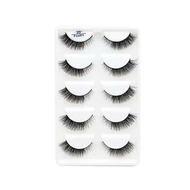 Cilios postiços 3D - Fox Eyes 01 - cartela 5 pares