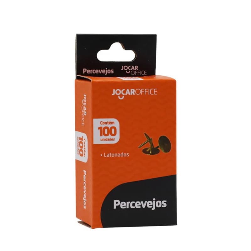 Percevejo Dourado 100 Unid - Jocar Office