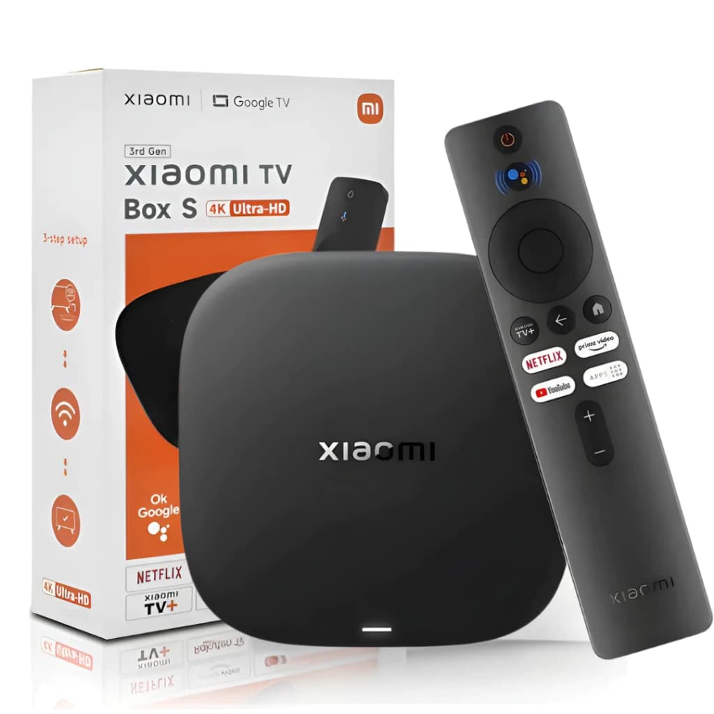 Xiaomi TV Box S 3ª Geração 4K Ultra HD Google TV Dolby Vision HDR10+ WiFi Controle por Voz