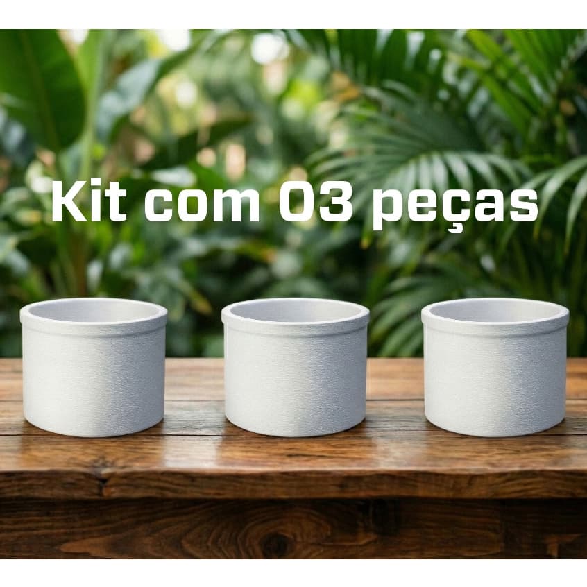 Vaso Plantas Suculentas Decorativo (KIT COM 03 PEÇAS)