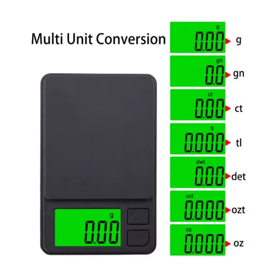 Balança Digital de Bolso com Alta Precisão 500g/0,01g para Jóias e Pesagens Diversas