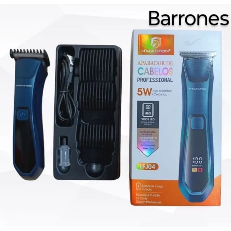 Máquina H'MASTON corta aparar cabelos barba profissional LFJ04