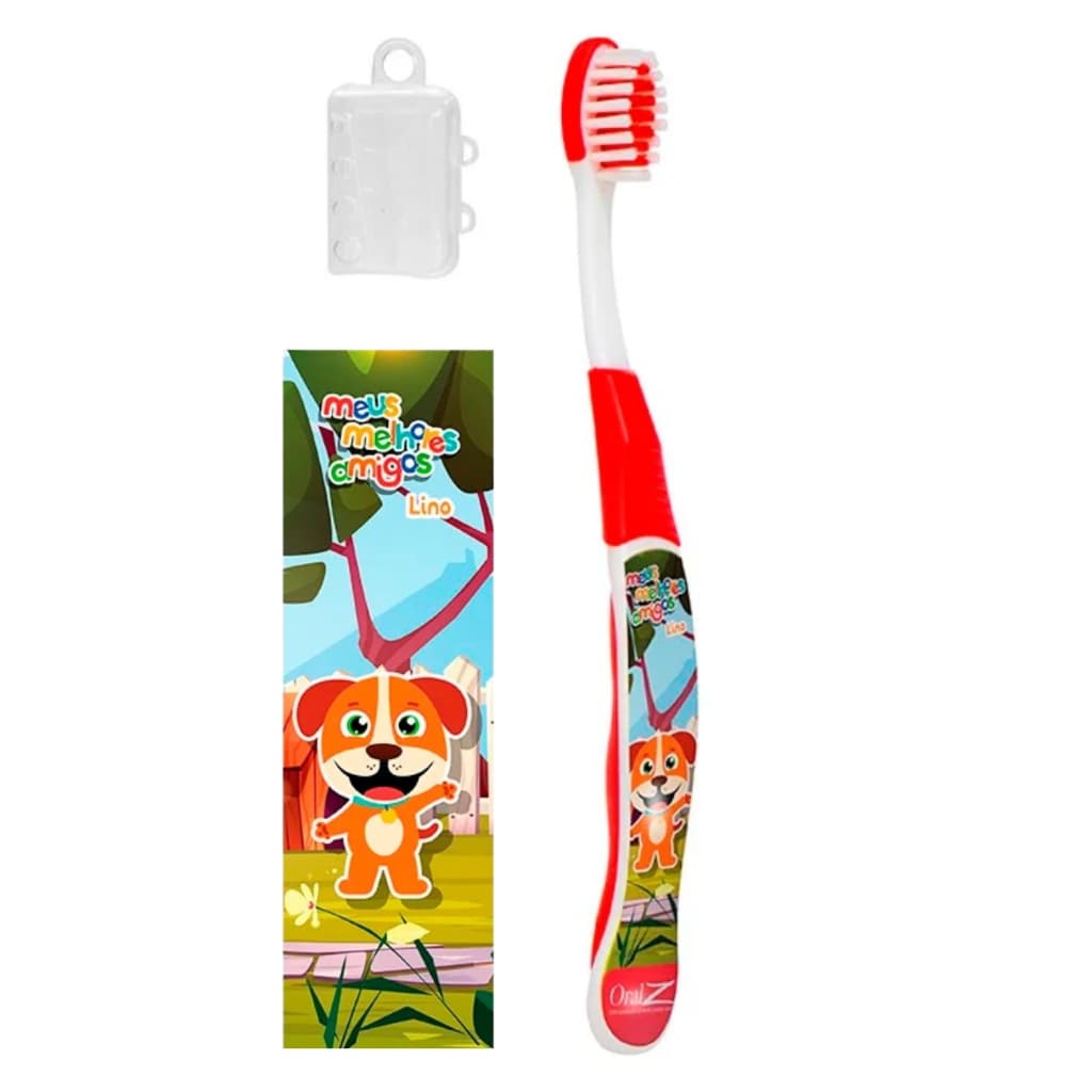 Kit 2x Escova de Dente Saúde bucal infantil com diversão