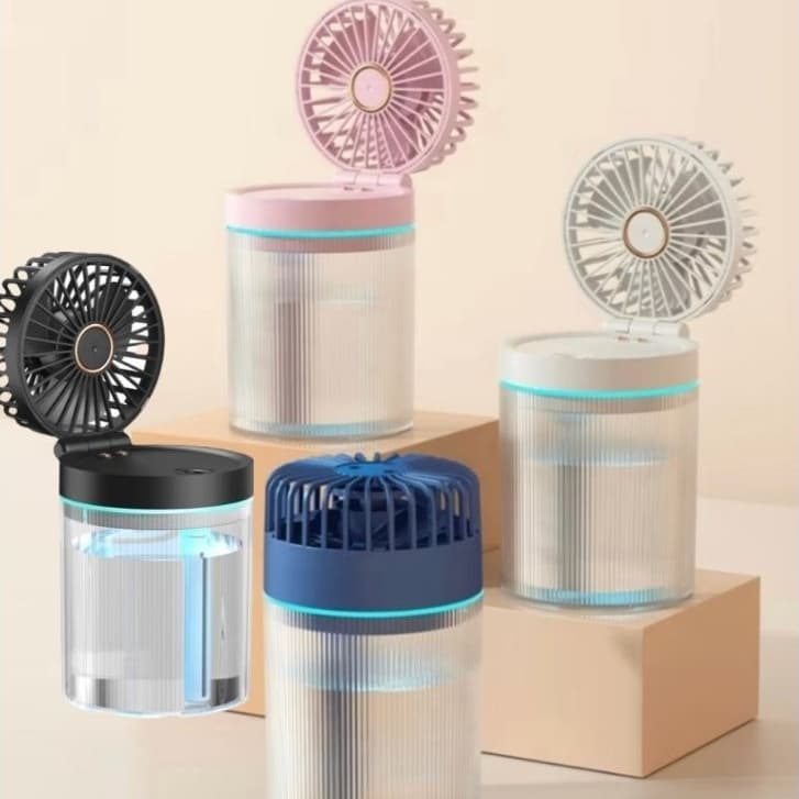 Mini Ventilador Umidificador Climatizador De Ar Com Reservatório Para Água E Gelo Portátil usb 450ml