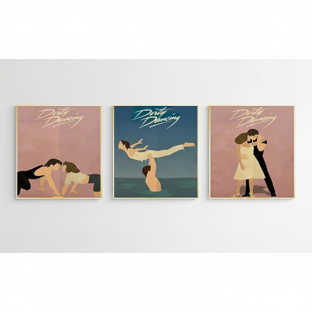 Quadros decorativos Filme Dirty dancing (3 peças)