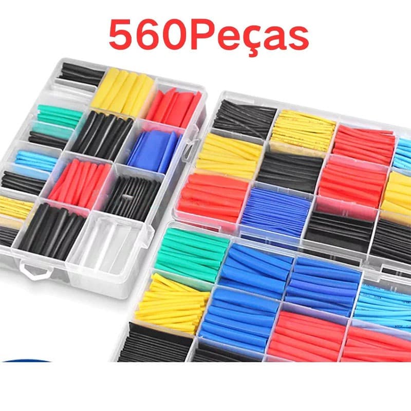 Kit De Embrulho De Tubo De Isolamento Termorretrátil Conexão Elétrica Manga De Cabo De Fio 560/328 pcs