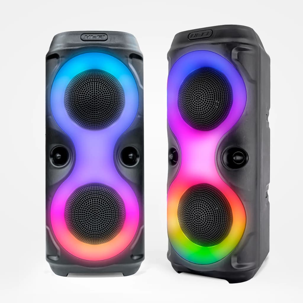 Caixa de som Bluetooth Com Luz RGB Portátil USB FM TWS,  Festa, Praia e Churrasco